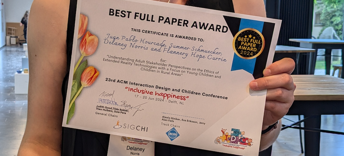 Norris with Best Paper Award